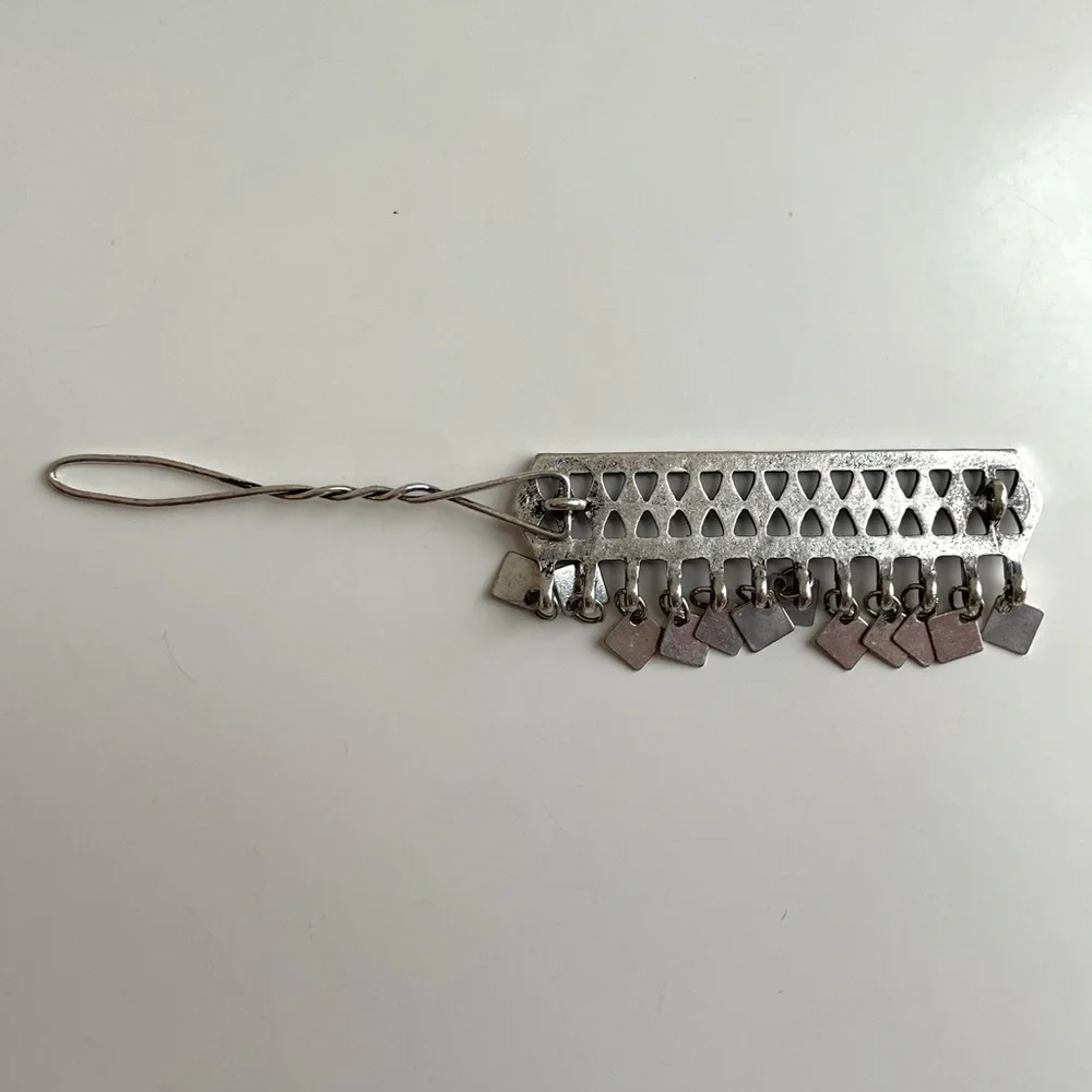 Free People NWOT Silver Tribal Dangle Charm Hair Clip